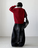 Label Snap Balloon Denim Pants