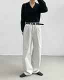 [unisex] Crown Two-Tuck Long Wide Pants