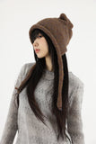 Knit cat hood beanie