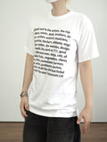 Text printed short sleeve T-shirt