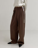 [unisex] Polka Two-tuck Bijo Wide Slacks