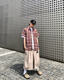 Cotton Two Tuck Bermuda Banding Pants
