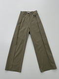 Reverse Pintuck Cotton Wide Pants