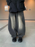 Mobeu washed balloon denim