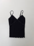 Lace Ribbed Sleeveless