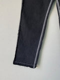Reverse Cutting Black Denim
