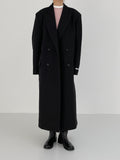 [unisex] Deep Slit Overfit Double Long Coat