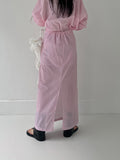Shimmer Stripe Maxi Banding Skirt