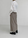 Lizzo banding slit long skirt