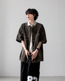 Baseball Denim Half Shirt