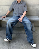 Snap Dart Wide Banding Denim