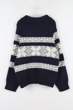 Nordic snow cardigan zip-up
