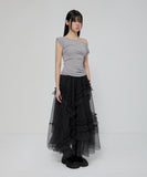 Tulle Layered Long Skirts