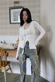 Corset tassel bootcut denim