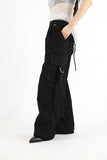 Low buckle banding denim pants