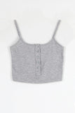 Glam Button Crop Top