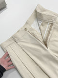 [unisex] Chino Two-Tuck Long Wide Pants