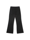 Bones black embo flare denim pants