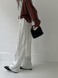 Satin Tia Layered Wide Pants
