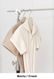 [Premium] Issey Pleated Collar Robe Long One Piece