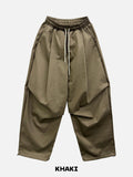Tail Curved Wide Cotton Pants