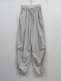 Sheer stripe parachute pants