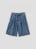 Graffiti denim half pants
