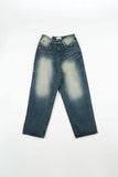 tin brush over denim