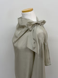 Leila High Neck Tie Blouse