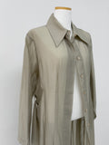 Bridget Pintuck See-Through Long Shirt One Piece
