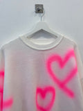 HAND-MADE heart painting knit