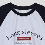 Vintage Raglan Lettering Long Sleeve