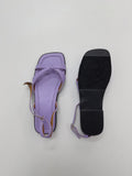 Ribbon strap flip-flop sandals