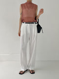 [summer] Wrinkle free semi-wide slacks