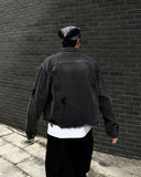 Vintage Crop Damage Denim Jacket