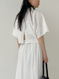 Hope Unbalanced Collar Blouse