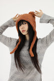 Knit cat hood beanie