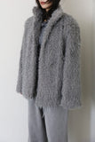 Bichon overfit fur jacket