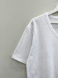Basic V-neck Cotton Short Sleeve