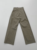 Reverse Pintuck Cotton Wide Pants
