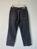Reverse Cutting Black Denim