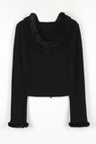 Trimmed cape cardigan