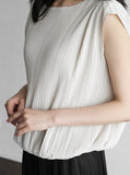 [Premium] Elange Pleated Banding Sleeveless