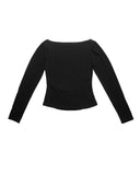 BOATNECK SHIRRING TOP