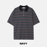 Kitchi Stripe Collar Short Sleeve T-shirt