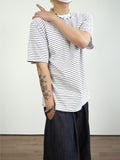 Stripe half T-shirts
