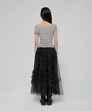 Tulle Layered Long Skirts
