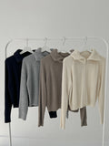 Raglan Two-Way Knit Zip Up