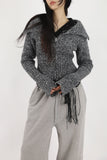 Boca collar knit zip-up
