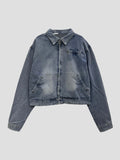 Wonder Zipper Cropped Denim Jacket